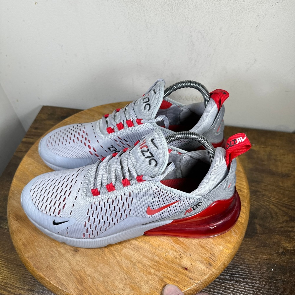 Nike Air Max 270 Mens Wolf Grey University Red AH8050-018 Running Shoes Size 8.5 - Picture 7 of 8